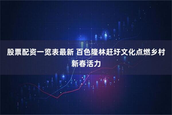 股票配资一览表最新 百色隆林赶圩文化点燃乡村新春活力